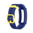 Smart Watch Silicon Watch Band for Fitbit Inspire HR(Dark Blue + Yellow Buckle) - 1