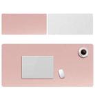 ZD01 Double-sided PU Mouse Pad Table Mat, Size: 90 x 40cm(Pink+Silver) - 1