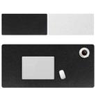 ZD01 Double-sided PU Mouse Pad Table Mat, Size: 90 x 40cm(Silver+Black) - 1