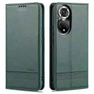 For Honor 50 AZNS Magnetic Calf Texture Horizontal Flip Leather Case with Card Slots & Holder & Wallet(Dark Green) - 1