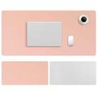 ZD02 Double-sided PU Mouse Pad Table Mat, Size: 100 x 44cm(Pink+Silver) - 1