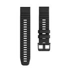 For Garmin Fenix 6 22mm Smart Watch Quick Release Silicon Watch Band(Black) - 1