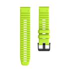 For Garmin Fenix 7X / 6X 26mm Smart Watch Quick Release Silicon Watch Band(Lime Color) - 1