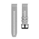 For Garmin Fenix 7X / 6X 26mm Smart Watch Quick Release Silicon Watch Band(Grey) - 1