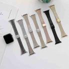Small Waist Three Lines Steel Watch Band For Apple Watch Ultra 49mm / Series 8&7 45mm / SE 2&6&SE&5&4 44mm / 3&2&1 42mm(Gold) - 4