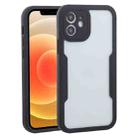 For iPhone 12 Acrylic + TPU 360 Degrees Full Coverage Shockproof Protective Case(Black) - 1