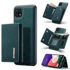 For Samsung Galaxy A22 5G DG.MING M1 Series 3-Fold Multi Card Wallet  Back Cover Shockproof Case with Holder Function(Green) - 1