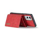 For OnePlus 9 Pro DG.MING M1 Series 3-Fold Multi Card Wallet  Back Cover Shockproof Case with Holder Function(Red) - 4