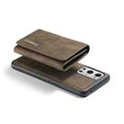 For OnePlus 9 Pro DG.MING M1 Series 3-Fold Multi Card Wallet  Back Cover Shockproof Case with Holder Function(Coffee) - 5