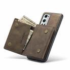 For OnePlus 9 Pro DG.MING M1 Series 3-Fold Multi Card Wallet  Back Cover Shockproof Case with Holder Function(Coffee) - 6