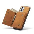 For OnePlus 9 Pro DG.MING M1 Series 3-Fold Multi Card Wallet  Back Cover Shockproof Case with Holder Function(Brown) - 6