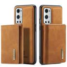 For OnePlus 9 Pro DG.MING M1 Series 3-Fold Multi Card Wallet  Back Cover Shockproof Case with Holder Function(Brown) - 8
