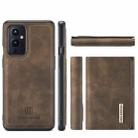 For OnePlus 9 (EU/NA) DG.MING M1 Series 3-Fold Multi Card Wallet  Back Cover Shockproof Case with Holder Function(Coffee) - 2