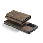 For OnePlus 9 (EU/NA) DG.MING M1 Series 3-Fold Multi Card Wallet  Back Cover Shockproof Case with Holder Function(Coffee) - 5
