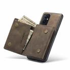 For OnePlus 9 (EU/NA) DG.MING M1 Series 3-Fold Multi Card Wallet  Back Cover Shockproof Case with Holder Function(Coffee) - 6