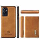 For OnePlus 9 (EU/NA) DG.MING M1 Series 3-Fold Multi Card Wallet  Back Cover Shockproof Case with Holder Function(Brown) - 2