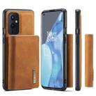 For OnePlus 9 (EU/NA) DG.MING M1 Series 3-Fold Multi Card Wallet  Back Cover Shockproof Case with Holder Function(Brown) - 8
