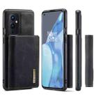 For OnePlus 9 (EU/NA) DG.MING M1 Series 3-Fold Multi Card Wallet  Back Cover Shockproof Case with Holder Function(Black) - 8
