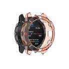 For Garmin Fenix 6 / 6 Pro Smart Watch Half Coverage TPU Protective Case(Transparent Orange) - 1