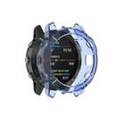 For Garmin Fenix 6 / 6 Pro Smart Watch Half Coverage TPU Protective Case(Transparent Blue) - 1