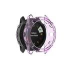 For Garmin Fenix 6X / 6X Pro Smart Watch Half Coverage TPU Protective Case(Transparent Purple) - 1