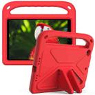 Handle Portable EVA Shockproof Anti Falling Protective Case with Triangle Holder For iPad mini 5 / 4 / 3 / 2 / 1 (Red) - 2