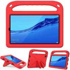 For Huawei MediaPad M5 Lite 8.0 inch Handle Portable EVA Shockproof Anti Falling Protective Case with Triangle Holder(Red) - 1