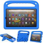 For Lenovo Tab M8 FHD TB-8505F / TB-8705X 8.0 inch & Tab M8 TB-8505 / TB-8705 / TB-8506 2021 Handle Portable EVA Shockproof Anti Falling Protective Case with Triangle Holder(Blue) - 1