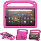 For Lenovo Tab M8 FHD TB-8505F / TB-8705X 8.0 inch & Tab M8 TB-8505 / TB-8705 / TB-8506 2021 Handle Portable EVA Shockproof Anti Falling Protective Case with Triangle Holder(Rose Red) - 1