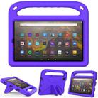 For Lenovo Tab M8 FHD TB-8505F / TB-8705X 8.0 inch & Tab M8 TB-8505 / TB-8705 / TB-8506 2021 Handle Portable EVA Shockproof Anti Falling Protective Case with Triangle Holder(Purple) - 1