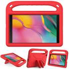 For Samsung Galaxy Tab A 8.0 2019 SM-T290 / SM-T295 Handle Portable EVA Shockproof Anti Falling Protective Case with Triangle Holder(Red) - 1