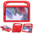 For Samsung Galaxy Tab A7 Lite 8.7 SM-T220 / SM-T225 Handle Portable EVA Shockproof Anti Falling Protective Case with Triangle Holder(Red) - 1
