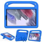 For Samsung Galaxy Tab A7 Lite 8.7 SM-T220 / SM-T225 Handle Portable EVA Shockproof Anti Falling Protective Case with Triangle Holder(Blue) - 1