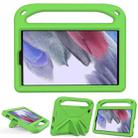 For Samsung Galaxy Tab A7 Lite 8.7 SM-T220 / SM-T225 Handle Portable EVA Shockproof Anti Falling Protective Case with Triangle Holder(Green) - 1