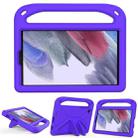 For Samsung Galaxy Tab A7 Lite 8.7 SM-T220 / SM-T225 Handle Portable EVA Shockproof Anti Falling Protective Case with Triangle Holder(Purple) - 1