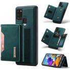 For Samsung Galaxy A21s DG.MING M2 Series 3-Fold Multi Card Bag Back Cover Shockproof Case with Wallet & Holder Function(Green) - 1