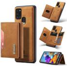 For Samsung Galaxy A21s DG.MING M2 Series 3-Fold Multi Card Bag Back Cover Shockproof Case with Wallet & Holder Function(Brown) - 1