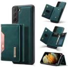 For Samsung Galaxy S21 DG.MING M2 Series 3-Fold Multi Card Bag Back Cover Shockproof Case with Wallet & Holder Function(Green) - 1