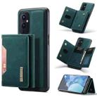 For OnePlus 9 (EU/NA) DG.MING M2 Series 3-Fold Multi Card Bag Back Cover Shockproof Case with Wallet & Holder Function(Green) - 1