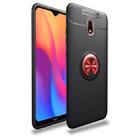 For Xiaomi Redmi 8A Lenuo Shockproof TPU Protective Case with Invisible Holder(Black Red) - 1