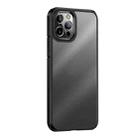 For iPhone 12 / 12 Pro Ice-Crystal Matte PC+TPU Four-corner Airbag Shockproof Case(Black) - 1