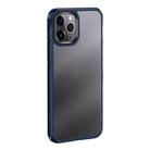 For iPhone 11 Pro Ice-Crystal Matte PC+TPU Four-corner Airbag Shockproof Case (Blue) - 1