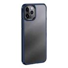 For iPhone 11 Ice-Crystal Matte PC+TPU Four-corner Airbag Shockproof Case (Blue) - 1