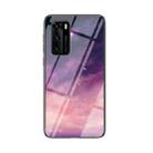 For Huawei P40 Starry Sky Pattern Tempered Glass + TPU Shockproof Protective Case(Fantasy Starry Sky) - 1