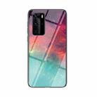 For Huawei P40 Pro Starry Sky Pattern Tempered Glass + TPU Shockproof Protective Case(Colorful Starry Sky) - 1