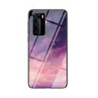 For Huawei P40 Pro Starry Sky Pattern Tempered Glass + TPU Shockproof Protective Case(Fantasy Starry Sky) - 1