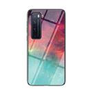 For Huawei nova 7 Pro 5G Starry Sky Pattern Tempered Glass + TPU Shockproof Protective Case(Colorful Starry Sky) - 1