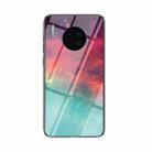For Huawei Mate 30 Starry Sky Pattern Tempered Glass + TPU Shockproof Protective Case(Colorful Starry Sky) - 1