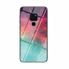 For Huawei Mate 20 Starry Sky Pattern Tempered Glass + TPU Shockproof Protective Case(Colorful Starry Sky) - 1