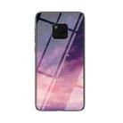 For Huawei Mate 20 Pro Starry Sky Pattern Tempered Glass + TPU Shockproof Protective Case(Fantasy Starry Sky) - 1